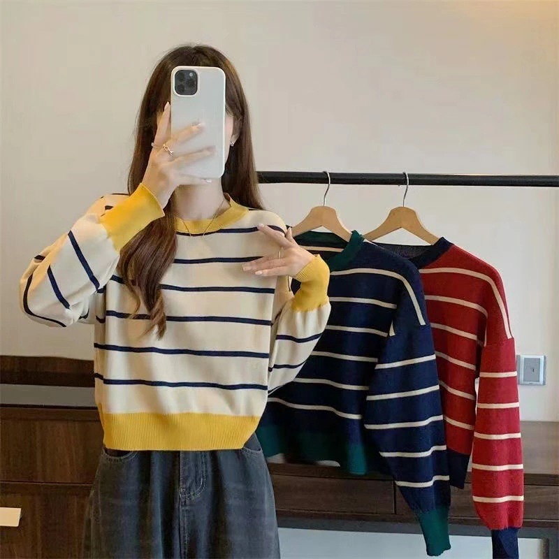 ニットセーター もっちりパフ袖リブニット 40代レディースファッション 春 春服 レディース ニット セーター トップス チュニック丈 プルオーバー ボーダー ニットセーター もっちりパフ袖リブニット 40代レディースファッション 春 春服 レディース ニット セーター トップス チュニック丈 プルオーバー ボーダー