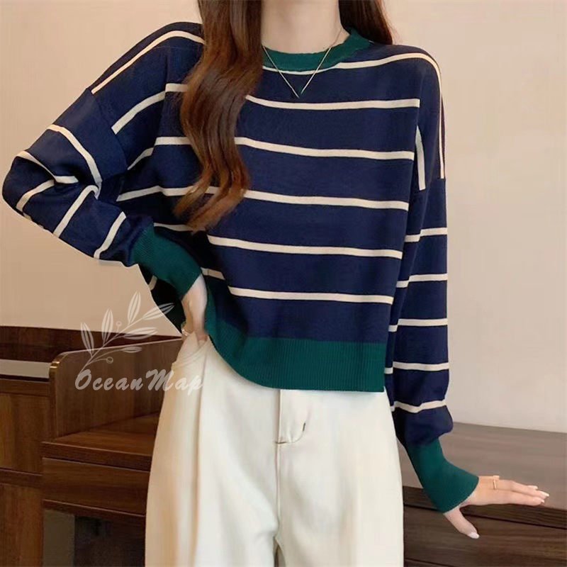 ニットセーター もっちりパフ袖リブニット 40代レディースファッション 春 春服 レディース ニット セーター トップス チュニック丈 プルオーバー ボーダー ニットセーター もっちりパフ袖リブニット 40代レディースファッション 春 春服 レディース ニット セーター トップス チュニック丈 プルオーバー ボーダー