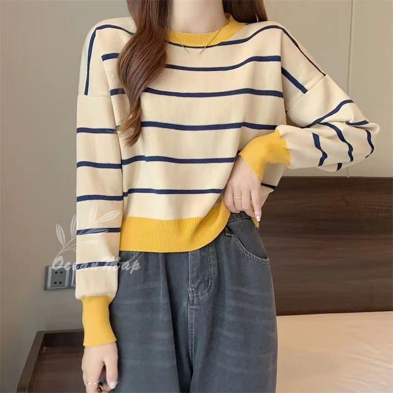 ニットセーター もっちりパフ袖リブニット 40代レディースファッション 春 春服 レディース ニット セーター トップス チュニック丈 プルオーバー ボーダー ニットセーター もっちりパフ袖リブニット 40代レディースファッション 春 春服 レディース ニット セーター トップス チュニック丈 プルオーバー ボーダー