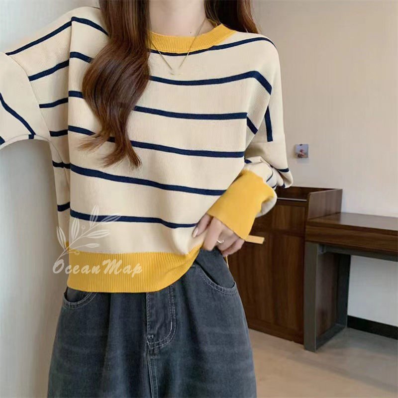 ニットセーター もっちりパフ袖リブニット 40代レディースファッション 春 春服 レディース ニット セーター トップス チュニック丈 プルオーバー ボーダー ニットセーター もっちりパフ袖リブニット 40代レディースファッション 春 春服 レディース ニット セーター トップス チュニック丈 プルオーバー ボーダー