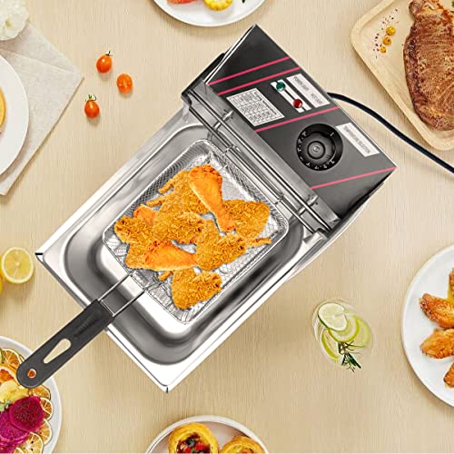 Ozonlife 卓上フライヤー 業務用 家庭用 フライヤー 6L大容量 ステンレス 電気フライヤー 60-200℃ 揚げ物や天ぷら等に Ozonlife 卓上フライヤー 業務用 家庭用 フライヤー 6L大容量 ステンレス 電気フライヤー 60-200℃ 揚げ物や天ぷら等に