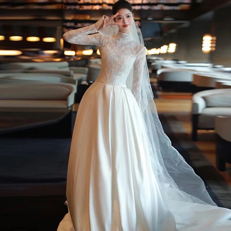 【急速出荷!】パーティードレス2025新作 感 ワンピース ウェディングドレス 白 花嫁ロングドレス 結婚式ワンピース 結婚式 ドレス ロングドレス 演奏会 二次会 花嫁 ドレス 韓国ファッション