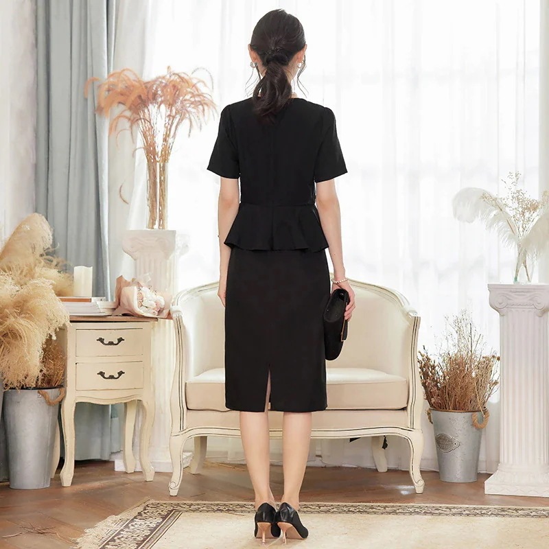 卒業式 髙品質 チェック スーツ セットアップ レディース七分袖/ワンピース 二点セット 春 フォーマル ビジネススーツ ママ ス 入学式 ママ スーツ セットアップ