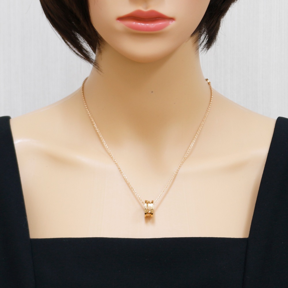 ブルガリ B-ZERO.1 ビーゼロワン デザインレジェンド ネックレス 18金 K18ピンクゴールド BVLGARI 中古 美品
