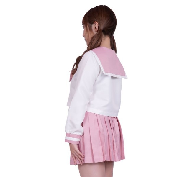 ピンクマカロンセーラー服 Mサイズ 女性用 jk 女子高生 制服 マカロン セーラー服 コスプレ セット ハロウィン イベント 仮装 大人 レディ