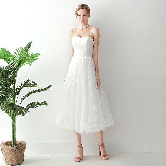 ミニ丈ドレス 二次会 ウェディグドレス 花嫁 パーティドレス 結婚式 白 ワンピース 演奏会 大きい