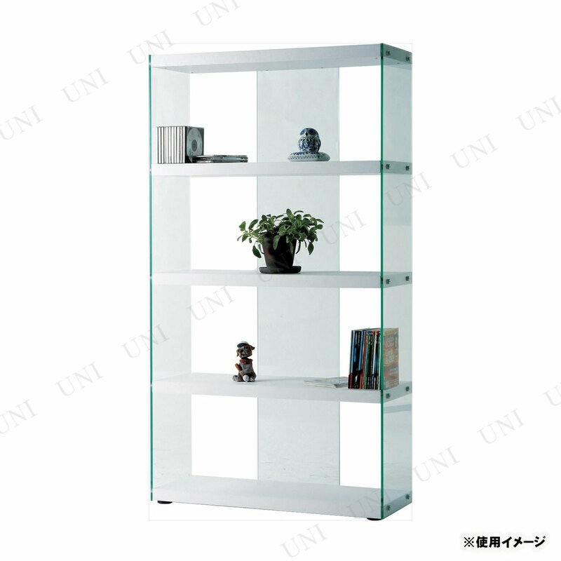 しらしらさん専用 グラスシェルフ HAB-624WH 【 インテリア雑貨 おしゃれ 魅せる