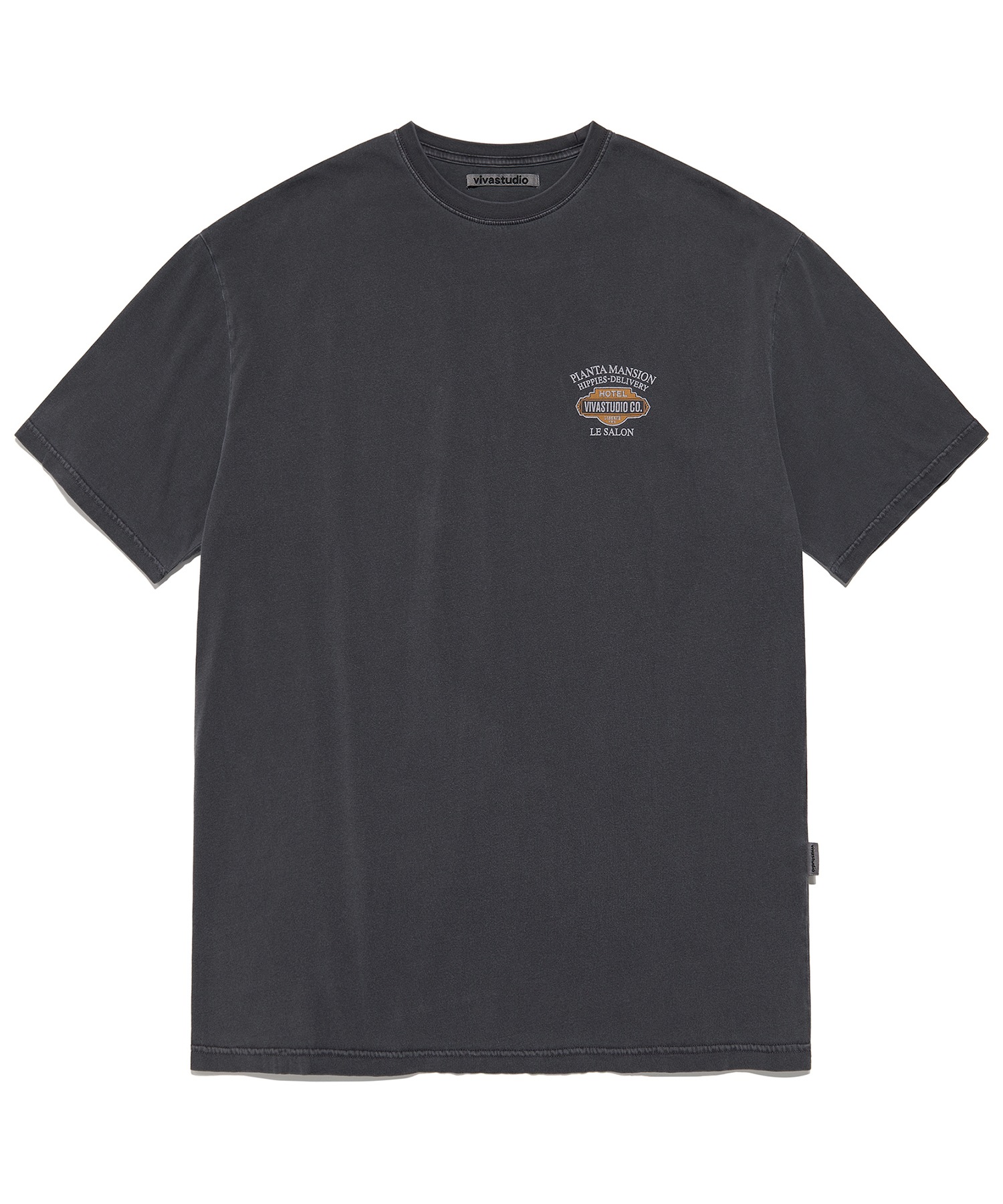 HIPPIES TEE 3色 新商品 韓国人気 男女共用 韓国ファッション 夏のファッション 学生ファッション カップル デイリールック ヴィンテージ ストリートファッション