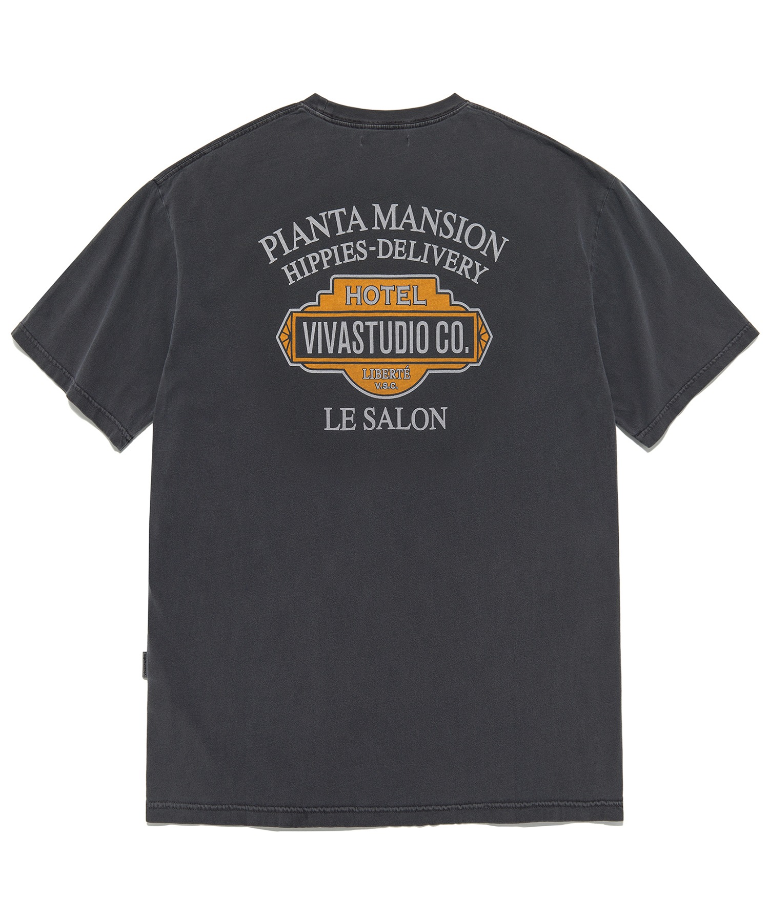 HIPPIES TEE 3色 新商品 韓国人気 男女共用 韓国ファッション 夏のファッション 学生ファッション カップル デイリールック ヴィンテージ ストリートファッション