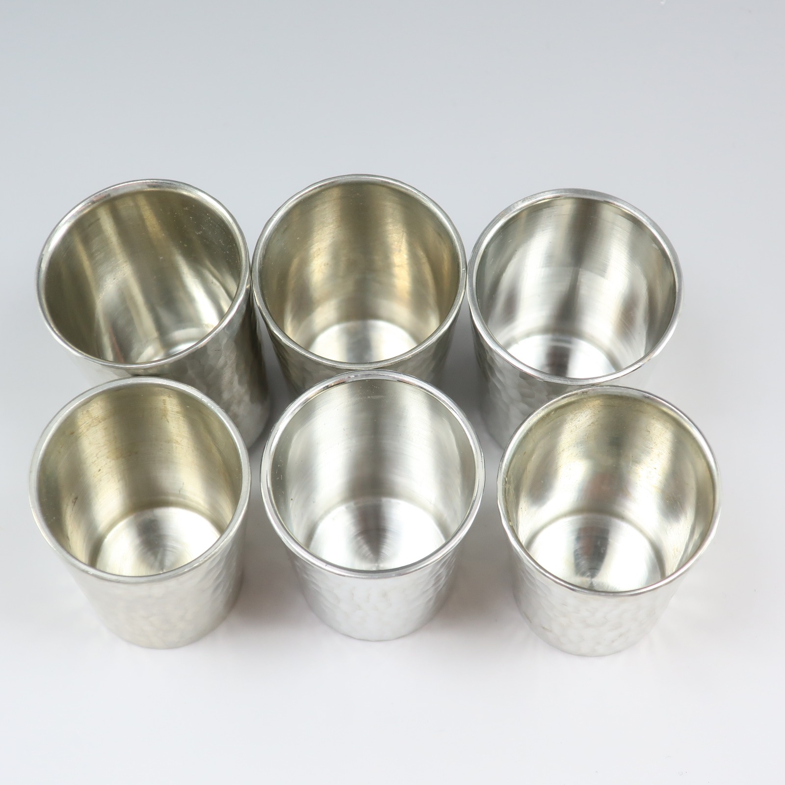 純錫製 冷酒グラス×6個 食器 _ 中古品 A-ランク 純錫製 冷酒グラス×6個 食器 _ 中古品 A-ランク