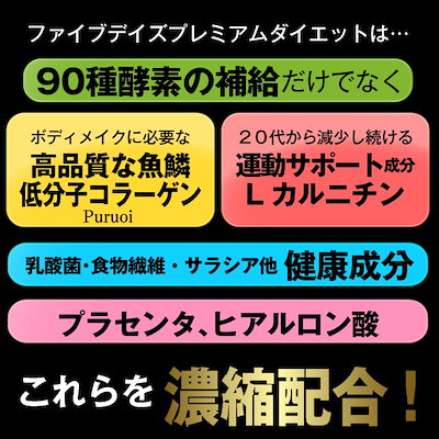 Qoo10] 母の葉薬品 酵素の力でたった5日間 5Daysプレミ : 美容サポート