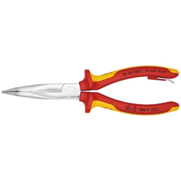 KNIPEX(クニペックス) 2626-200TBK 絶縁先曲ラジオペンチ落下防止(BK) KNIPEX(クニペックス) 2626-200TBK 絶縁先曲ラジオペンチ落下防止(BK)