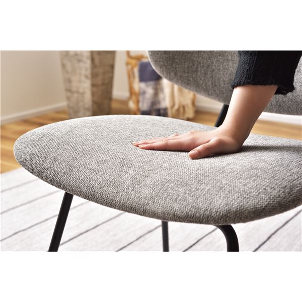 ダイニングチェア 食卓椅子 約幅50cm グレー スチール 完成品