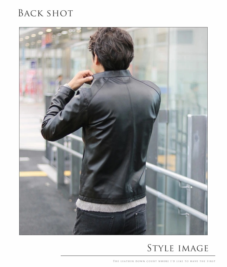 ラムレザーシングルライダースジャケットメンズ