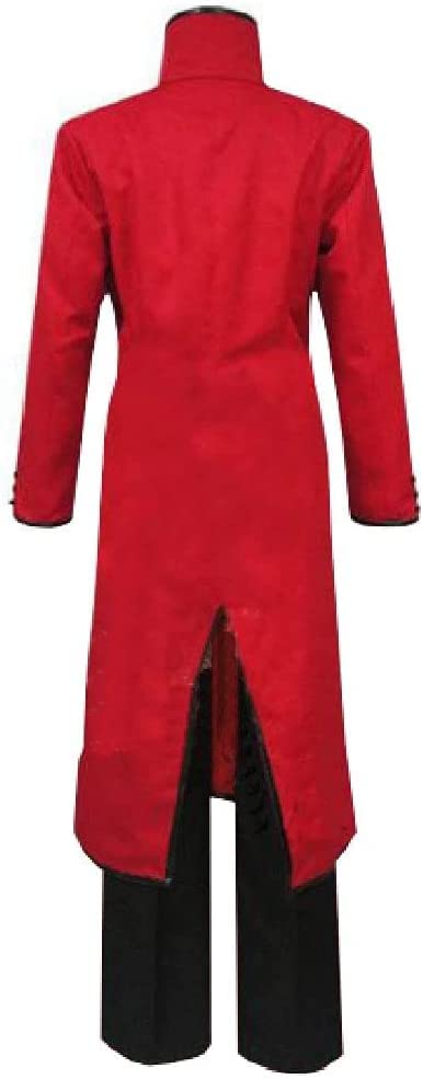 コスプレ衣装 黒執事 グレル サトクリフ ウィッグ付き 赤ver メガネ付き イベント パーティー 変装 演出服 祝日 贈り物 クリスマス パーティー 文化祭