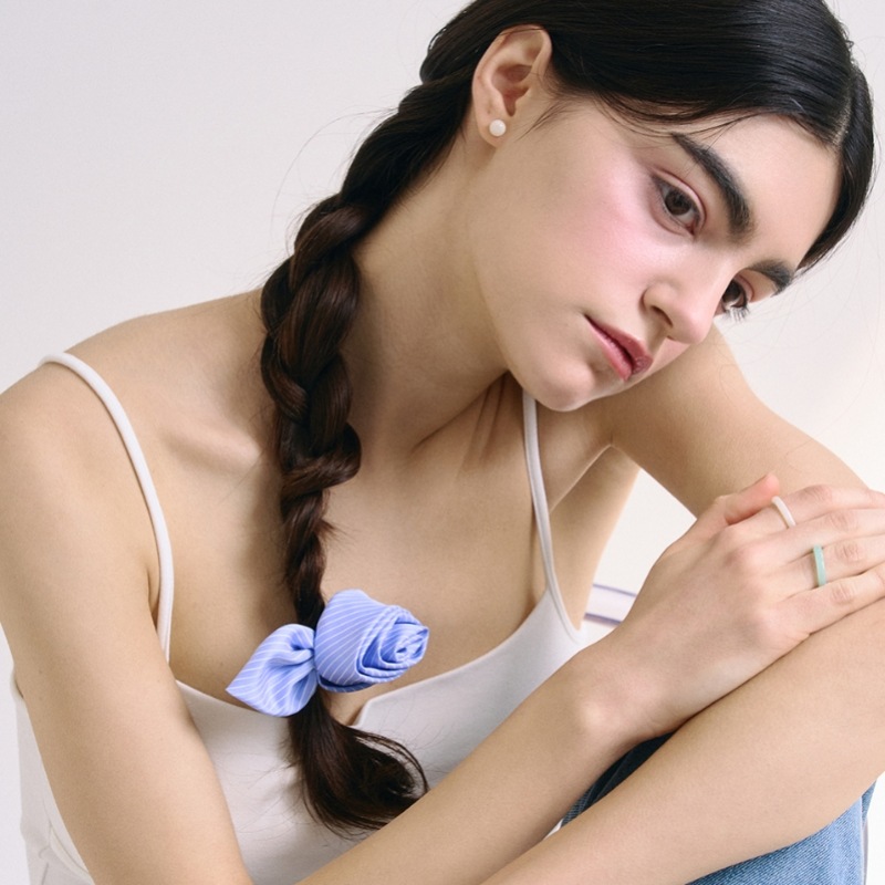 HAS HSU017 ロマンティックストライプローズヘアタイ