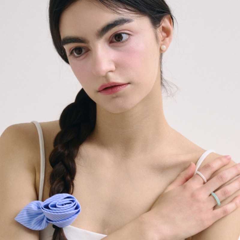 HAS HSU017 ロマンティックストライプローズヘアタイ