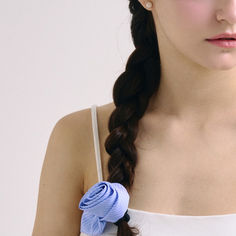 HAS HSU017 ロマンティックストライプローズヘアタイ