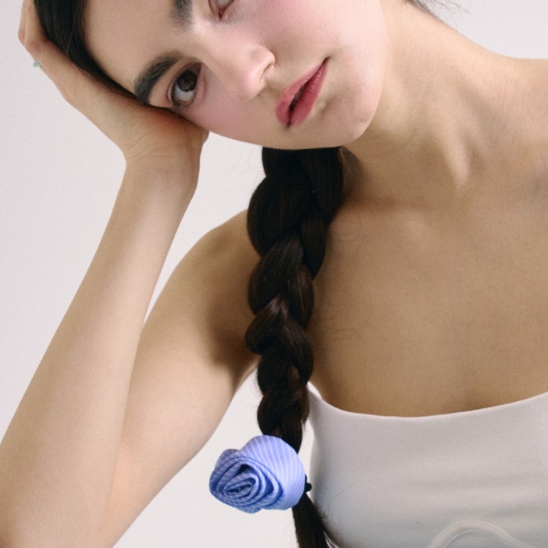 HAS HSU017 ロマンティックストライプローズヘアタイ