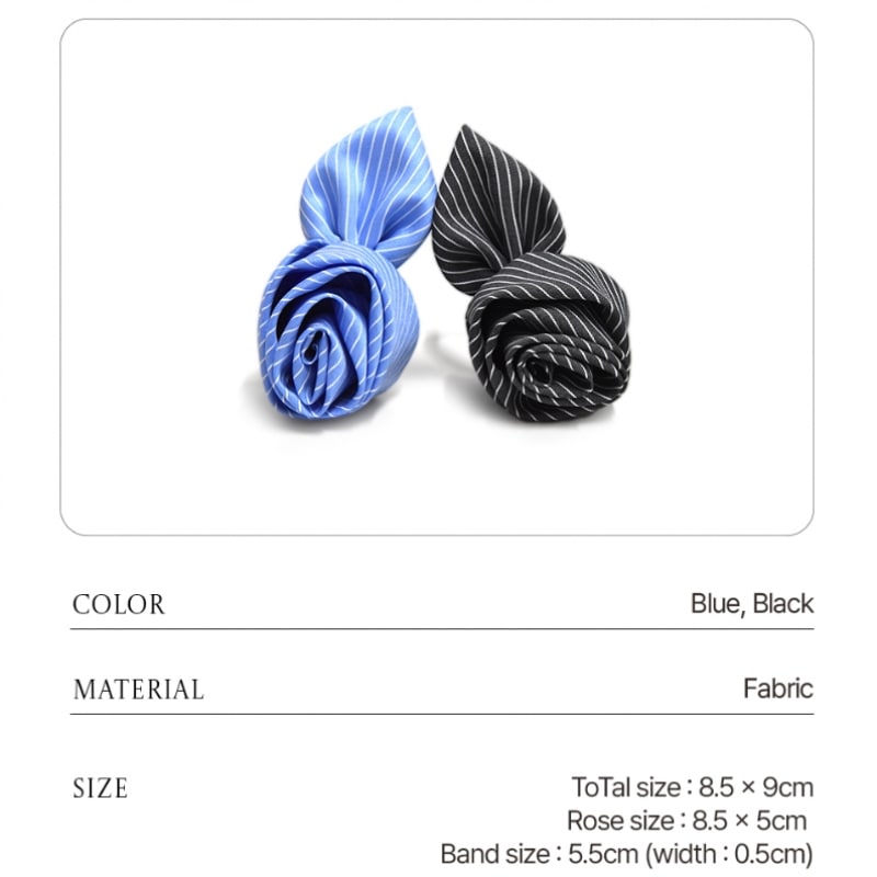 HAS HSU017 ロマンティックストライプローズヘアタイ