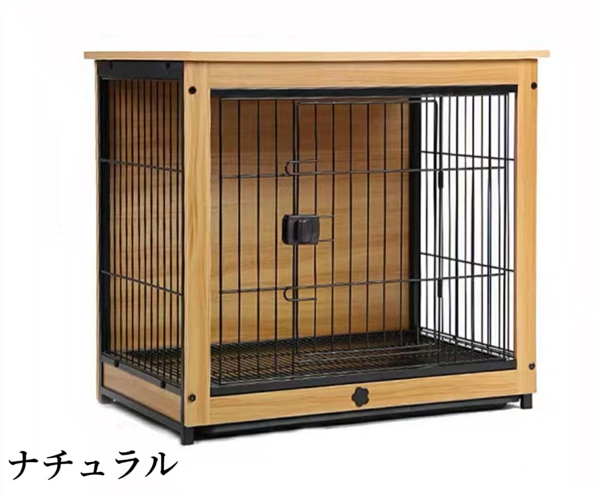 C10010-1M ペット ペットケージ ペットサークル 室内用 柵 サークル 犬ケージ 犬 いぬ 木目 超小型犬 小型犬 簡単組み立て 木目調 トレー付き インテリアケージ ブラウン 幅78