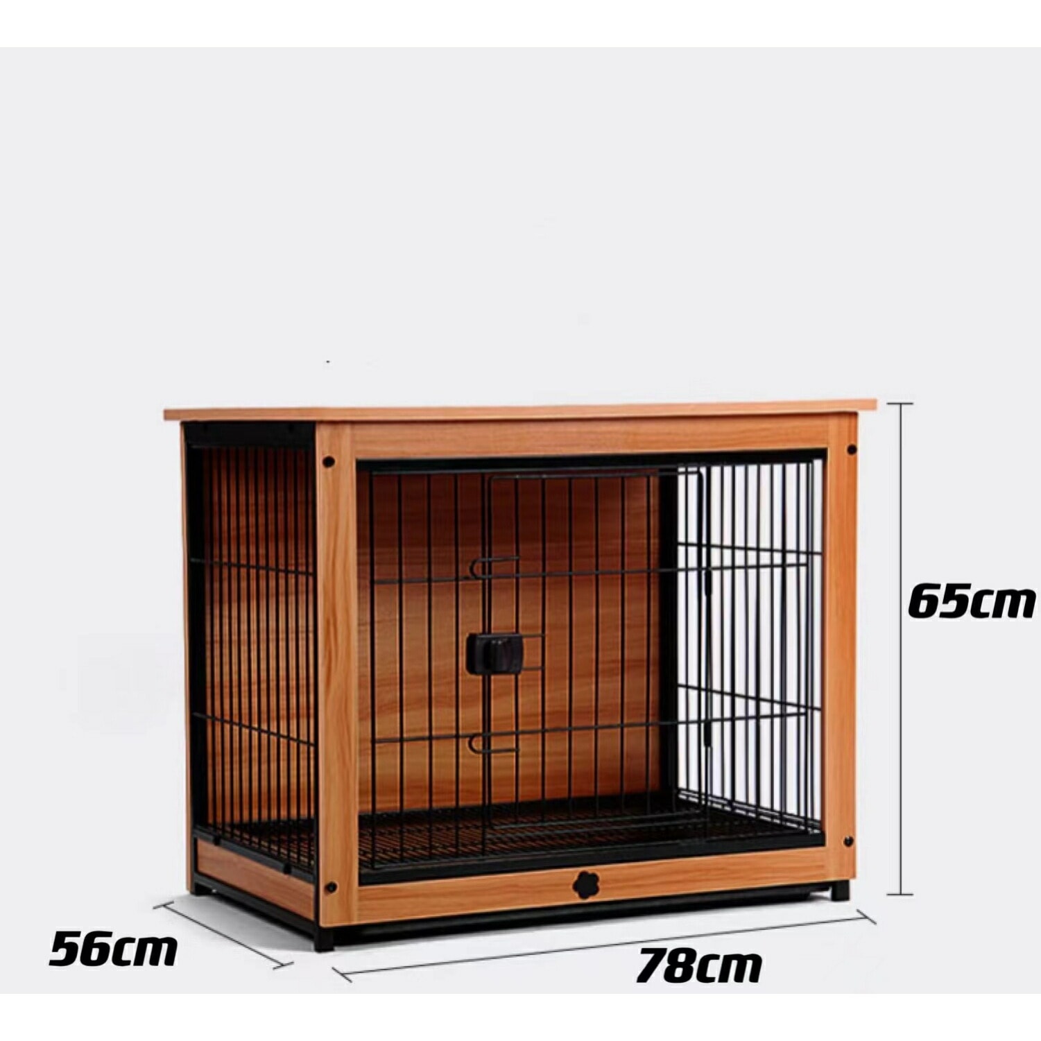 C10010-1M ペット ペットケージ ペットサークル 室内用 柵 サークル 犬ケージ 犬 いぬ 木目 超小型犬 小型犬 簡単組み立て 木目調 トレー付き インテリアケージ ブラウン 幅78