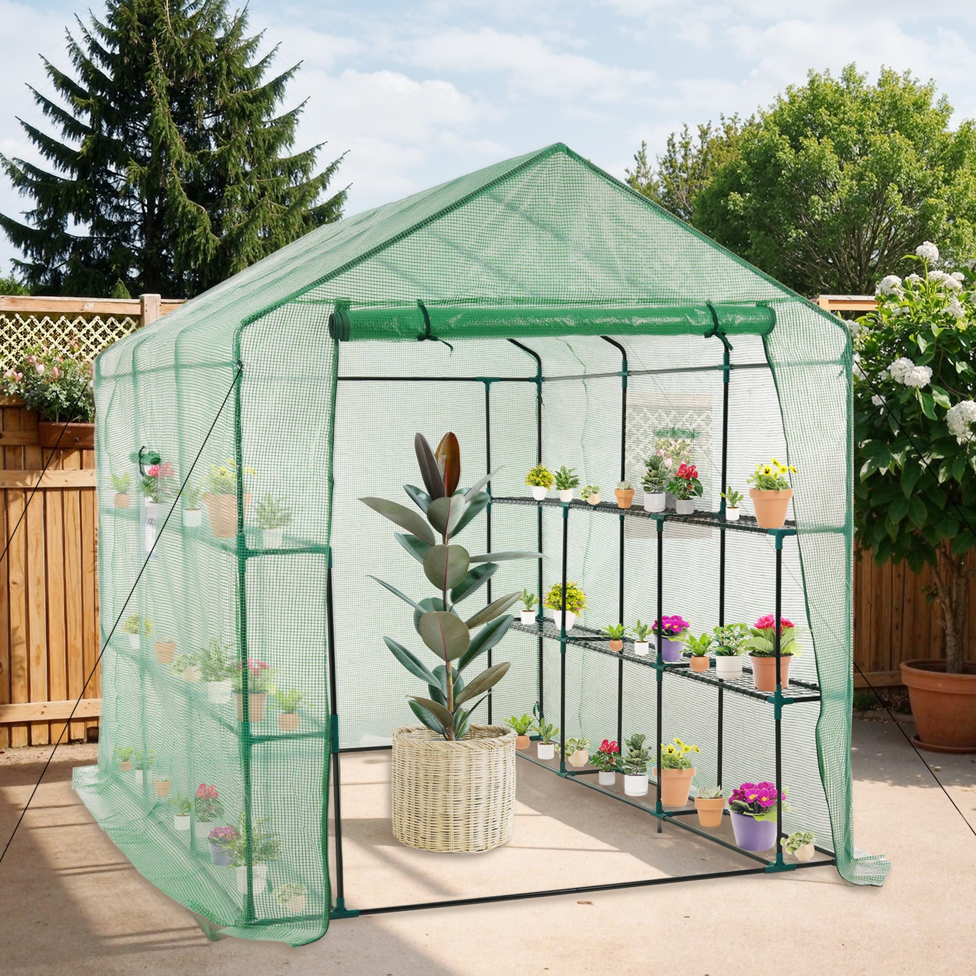 【国内発送M】1937ビニール温室 大型 カバー付き W244cm×D183cm×H213cm 温室 左右2段 ベランダ 家庭用 ビニールハウス 家庭菜園 ガーデンハウス フラワーハウス ラック ビニ 【国内発送M】1937ビニール温室 大型 カバー付き W244cm×D183cm×H213cm 温室 左右2段 ベランダ 家庭用 ビニールハウス 家庭菜園 ガーデンハウス フラワーハウス ラック ビニ