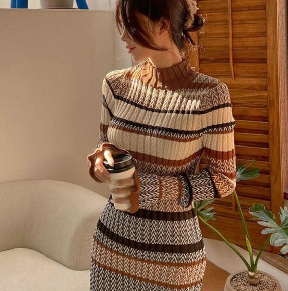 【急速出荷 2025年新作】ニットワンピースタイト タイトニットワンピース 韓国 ニットワンピース タイト ロング レトロ ボーダー レディース ハイネック 秋 冬 長袖 ロング丈 マキシ丈 可愛い 【急速出荷 2025年新作】ニットワンピースタイト タイトニットワンピース 韓国 ニットワンピース タイト ロング レトロ ボーダー レディース ハイネック 秋 冬 長袖 ロング丈 マキシ丈 可愛い