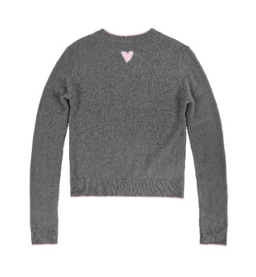【aeae】 ALPACA COLOR RIB INSIDE-OUT KNIT : GRAY 【aeae】 ALPACA COLOR RIB INSIDE-OUT KNIT : GRAY