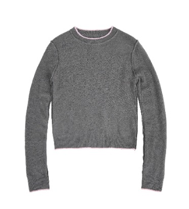 【aeae】 ALPACA COLOR RIB INSIDE-OUT KNIT : GRAY 【aeae】 ALPACA COLOR RIB INSIDE-OUT KNIT : GRAY