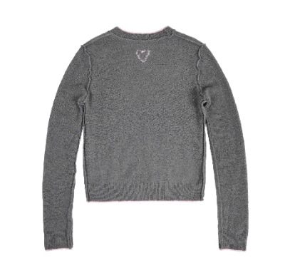【aeae】 ALPACA COLOR RIB INSIDE-OUT KNIT : GRAY 【aeae】 ALPACA COLOR RIB INSIDE-OUT KNIT : GRAY
