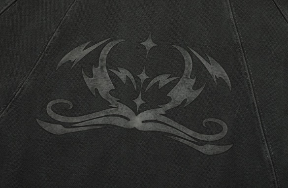 【CPGN STUDIO】 Rubber Star Pigment Snap Hoodie