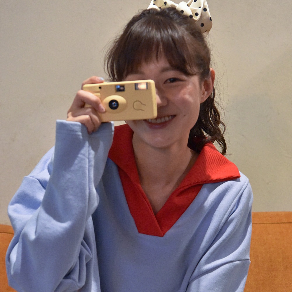 オープンカラースウェットシャツ（スカイブルー）