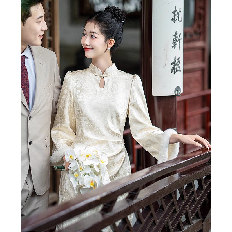 2025年5月パーティードレス チョンサム花嫁介添人ドレス2025新しい気質の婚約ドレス 2025年5月パーティードレス チョンサム花嫁介添人ドレス2025新しい気質の婚約ドレス