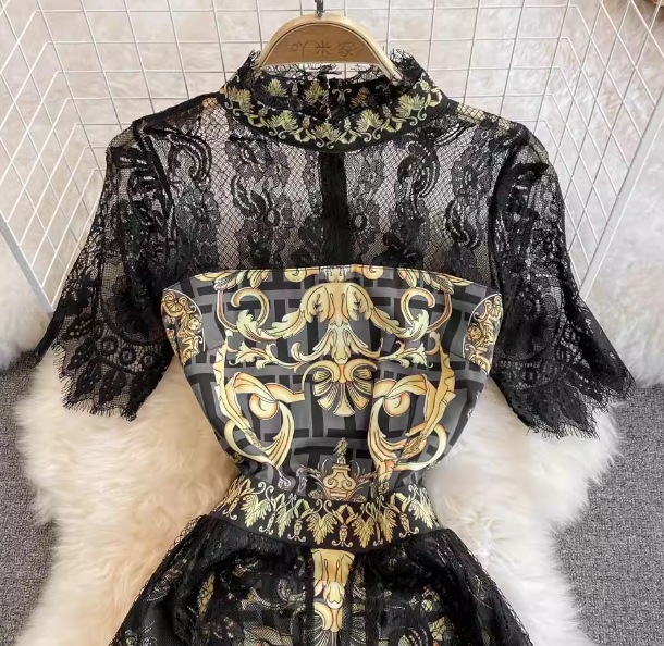 レディース ドレス ワンピース パーティードレス パーティー 発表会 ステージ 舞台 衣装 ホステス 膝下 ミモレ 半袖 スタンドカラー Aライン レース ファスナー ハイウエスト 透け感 レディース ドレス ワンピース パーティードレス パーティー 発表会 ステージ 舞台 衣装 ホステス 膝下 ミモレ 半袖 スタンドカラー Aライン レース ファスナー ハイウエスト 透け感