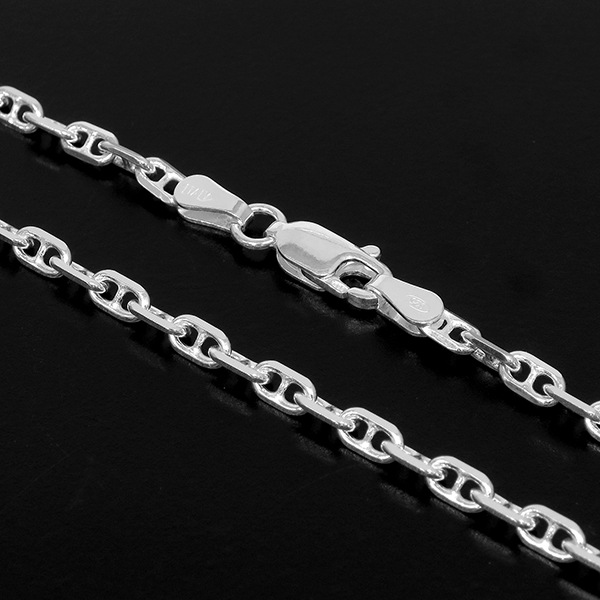シルバーチェーン ネックレス チェーン アンカーチェーン 幅約2.7mm 45cm シルバー925 シルバーチェーン ネックレス チェーン アンカーチェーン 幅約2.7mm 45cm シルバー925