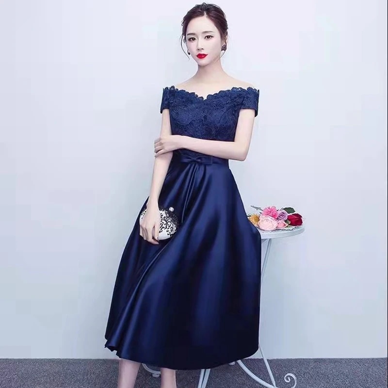 パーティードレス 結婚式ワンピース 刺繍 ワンピース ミモレ丈 結婚式 フォーマルワンピース 二次会 お呼ばれ オフショルダー ワンピース フォーマル 大きいサイズ 披露宴 大人 フォーマルドレス フ