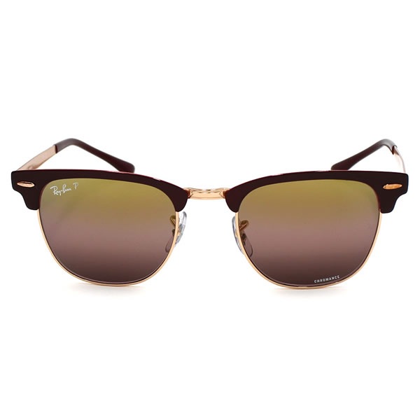 サングラス 0RB3716 9253G9 51 クラブマスター CLUBMASTER ノーズパッド CHROMANCE 偏光レンズ ユニセックス ボルドー レッド