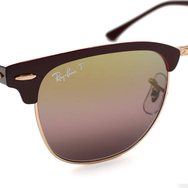 サングラス 0RB3716 9253G9 51 クラブマスター CLUBMASTER ノーズパッド CHROMANCE 偏光レンズ ユニセックス ボルドー レッド