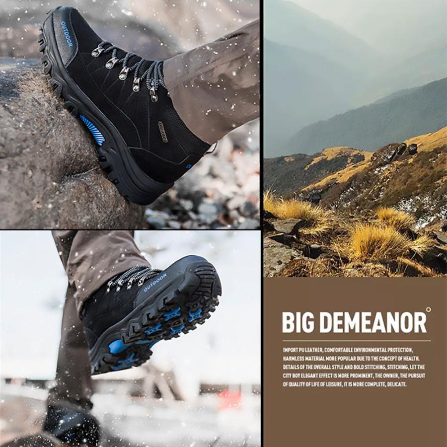 トレッキングシューズ メンズ 登山靴 ハイカット 滑り止め 靴 山登り キャンプ アウトドア カジュアル おしゃれ 防滑 雨 雪 全3色 8サイズ