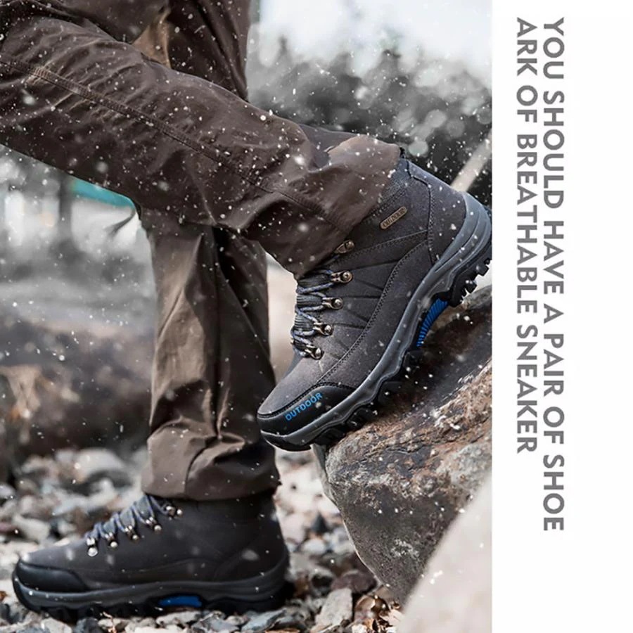 トレッキングシューズ メンズ 登山靴 ハイカット 滑り止め 靴 山登り キャンプ アウトドア カジュアル おしゃれ 防滑 雨 雪 全3色 8サイズ