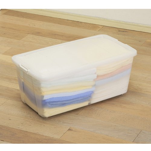 アイリスオーヤマ プラスチック衣装ケース（フタ・キャスターつき） 4個セット