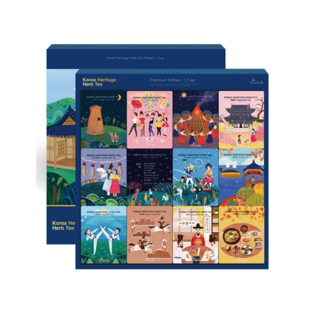 美しい韓国の伝統茶12種ギフトセット+ショッピングバッグ12種1セット 美しい韓国の伝統茶12種ギフトセット+ショッピングバッグ12種1セット