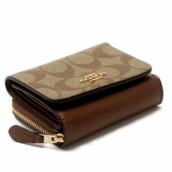 Qoo10] Coach 財布 三つ折り 折財布 ミニ レディース