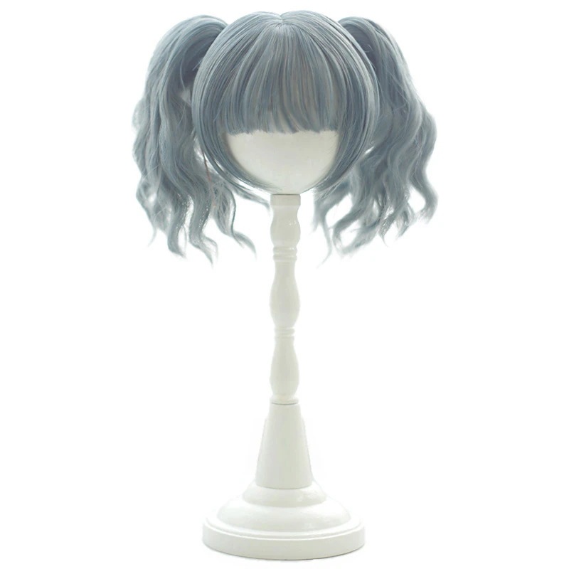 BJD人形用ウィッグ ツインテール パーマ 前髪 ドール用ウィッグ SD/MSD/幼SDサイズ球体関節人形用 BJD人形用ウィッグ ツインテール パーマ 前髪 ドール用ウィッグ SD/MSD/幼SDサイズ球体関節人形用