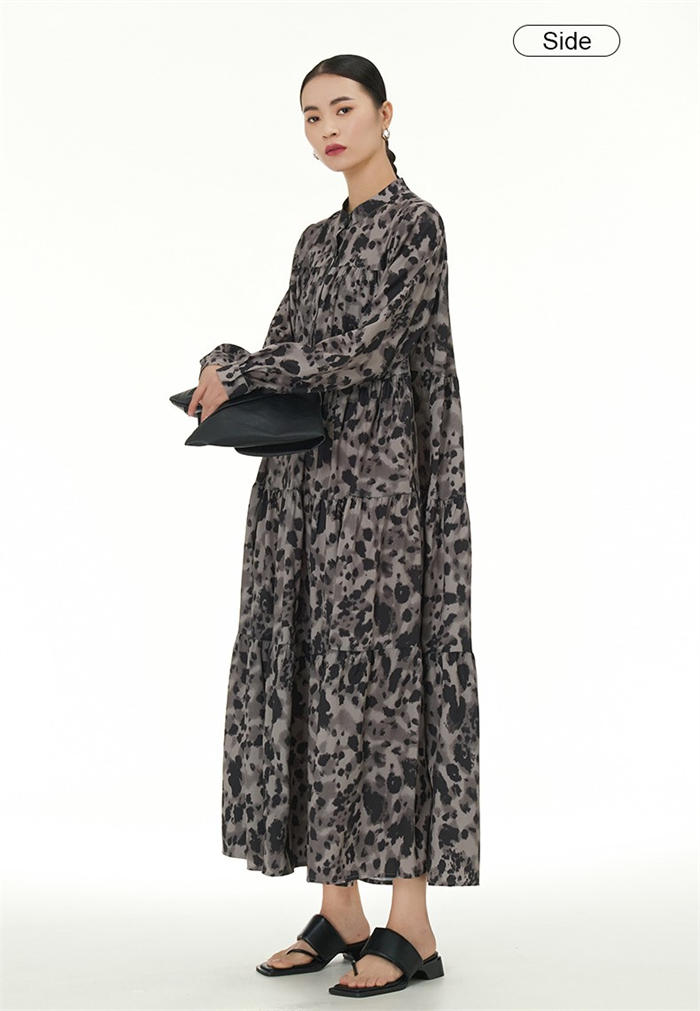 ティアードワンピース マキシ 長袖 ワンピース 春 レディース カジュアル ティアード フレアワンピース レオパード柄 ヒョウ ロングワンピース マキシ丈ワンピ ロング ライン ゆったり 体型カバー ティアードワンピース マキシ 長袖 ワンピース 春 レディース カジュアル ティアード フレアワンピース レオパード柄 ヒョウ ロングワンピース マキシ丈ワンピ ロング ライン ゆったり 体型カバー