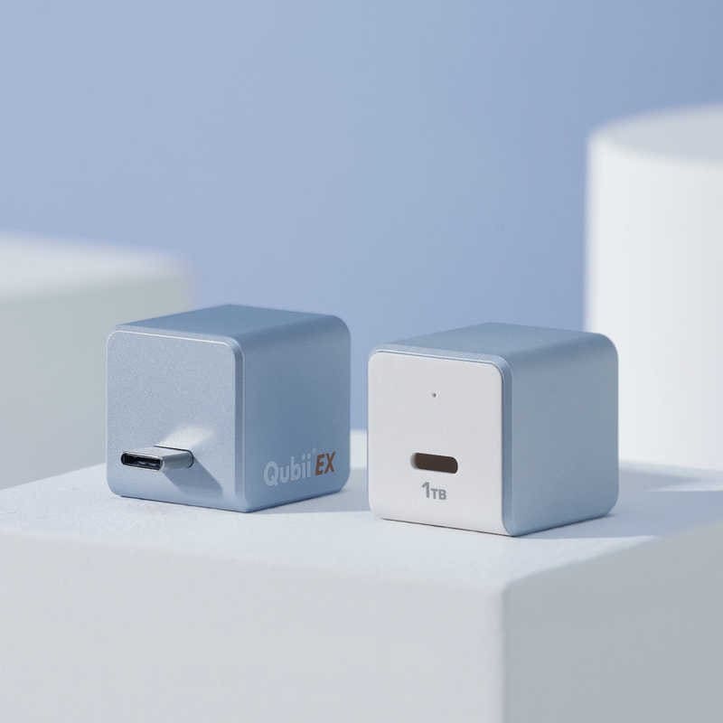 MAKTAR　PD充電対応高速バックアップストレージ(メモリ内蔵)1T スカイブルー　MKPQE-BL-1T