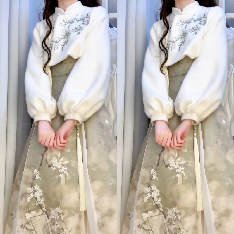 【フルセット】デザイン梨花香り新韓国cos要素上着ワンピース日常セット春 【フルセット】デザイン梨花香り新韓国cos要素上着ワンピース日常セット春