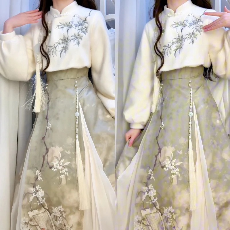 【フルセット】デザイン梨花香り新韓国cos要素上着ワンピース日常セット春 【フルセット】デザイン梨花香り新韓国cos要素上着ワンピース日常セット春