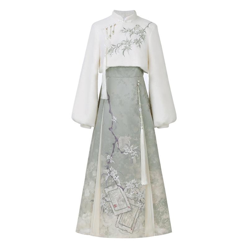 【フルセット】デザイン梨花香り新韓国cos要素上着ワンピース日常セット春 【フルセット】デザイン梨花香り新韓国cos要素上着ワンピース日常セット春